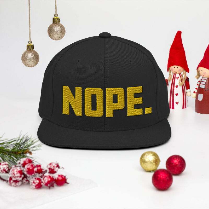 Nope. Snapback Hat - Image 2