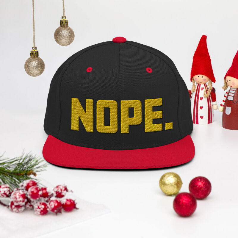 Nope. Snapback Hat - Image 3