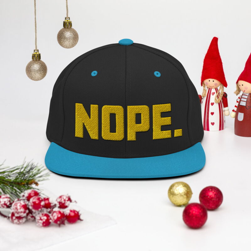 Nope. Snapback Hat - Image 5