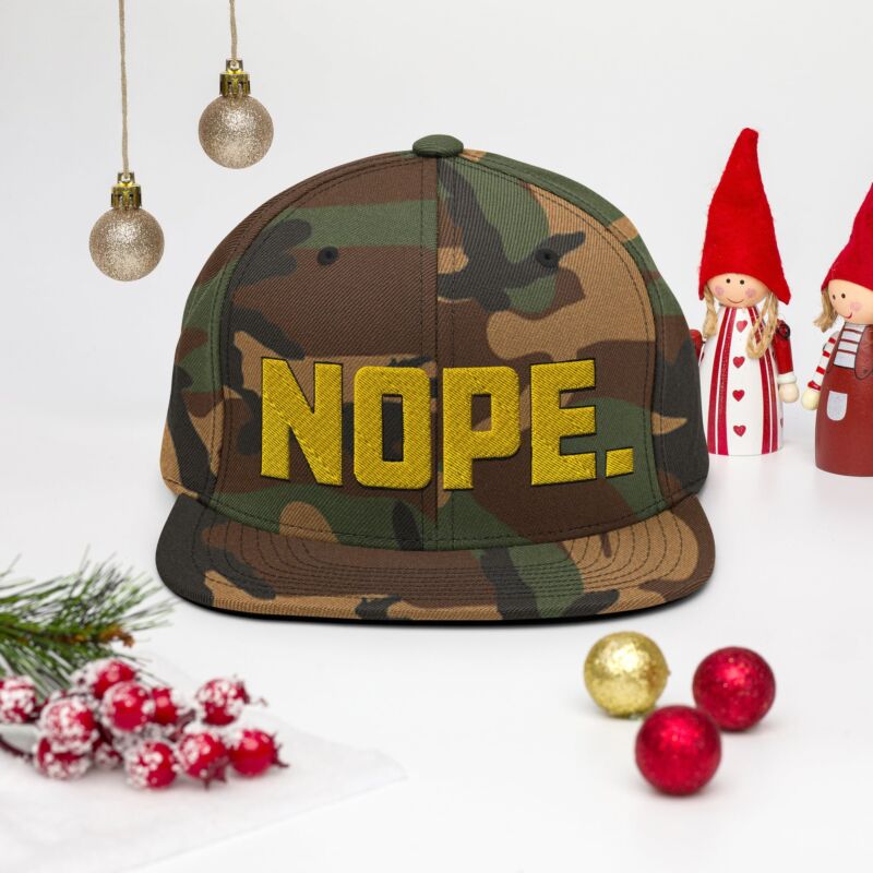 Nope. Snapback Hat - Image 11