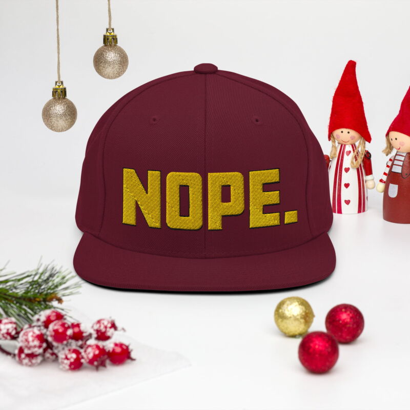 Nope. Snapback Hat - Image 6