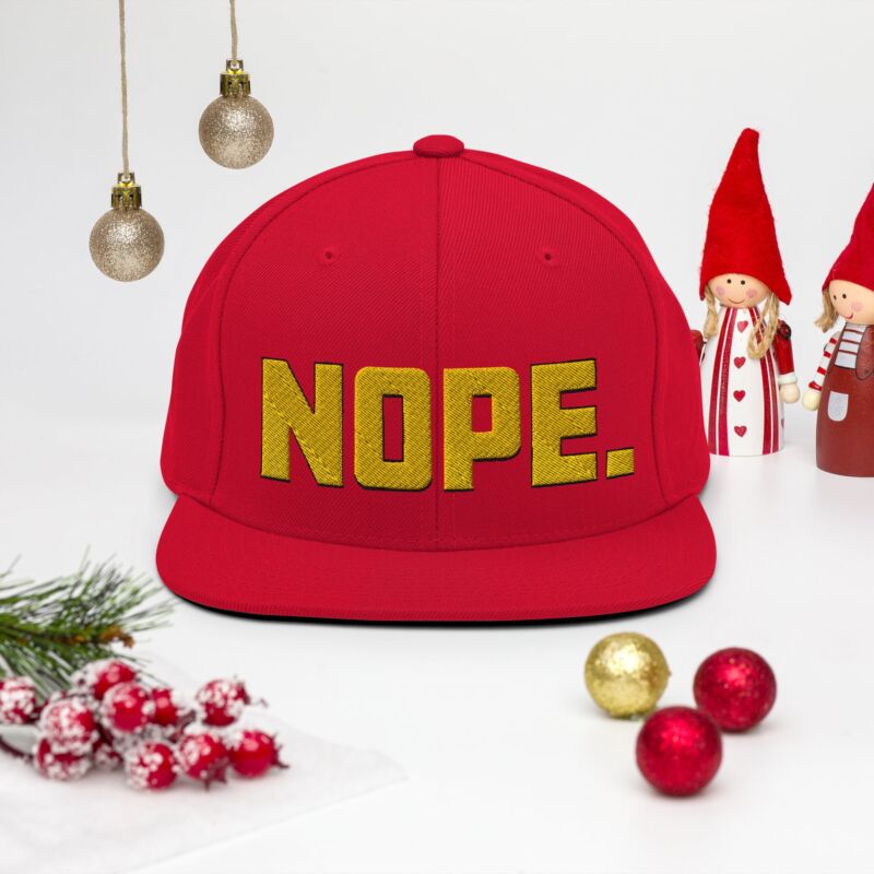 Nope. Snapback Hat - Image 10