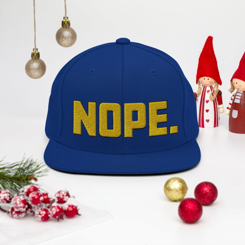 Nope. Snapback Hat - Image 7