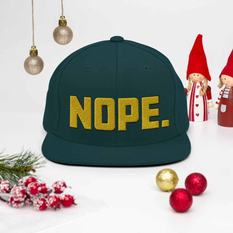 Nope. Snapback Hat - Image 9