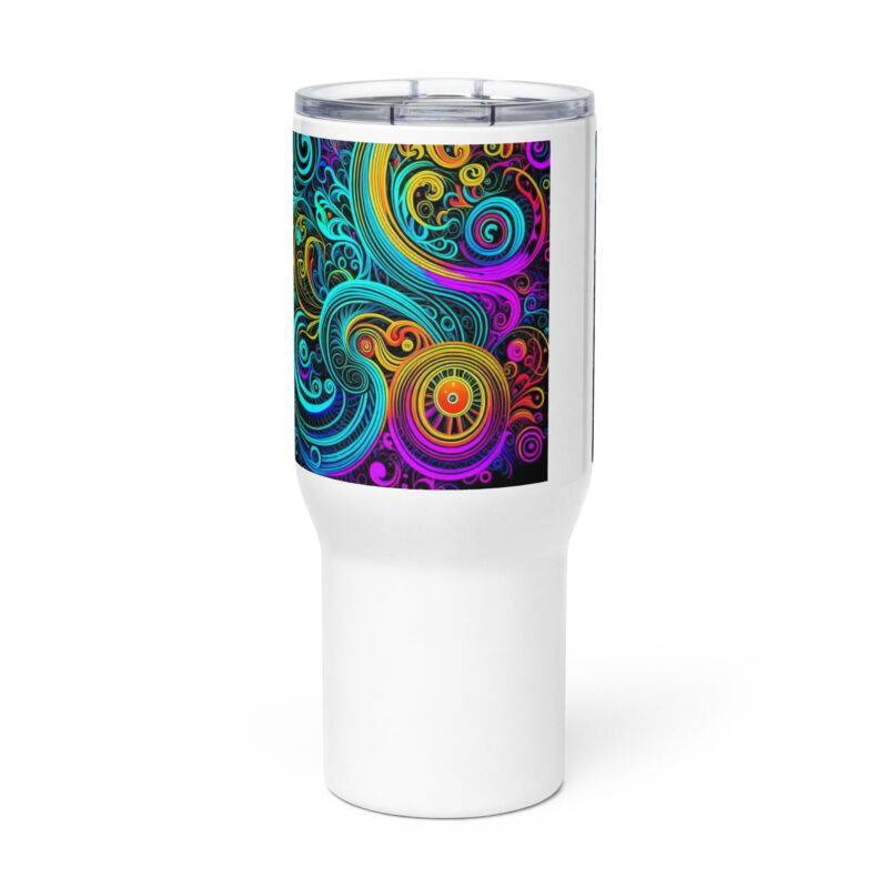 Spiral Travel mug with a handle