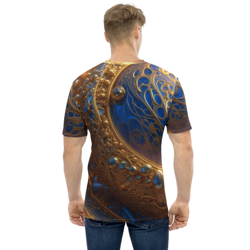 Pearl and Gold Cosmic printed Men's t-shirt by Smokin Apparel - Image 5