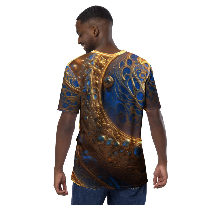 Pearl and Gold Cosmic printed Men's t-shirt by Smokin Apparel - Image 7