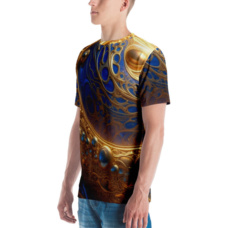 Pearl and Gold Cosmic printed Men's t-shirt by Smokin Apparel - Image 10