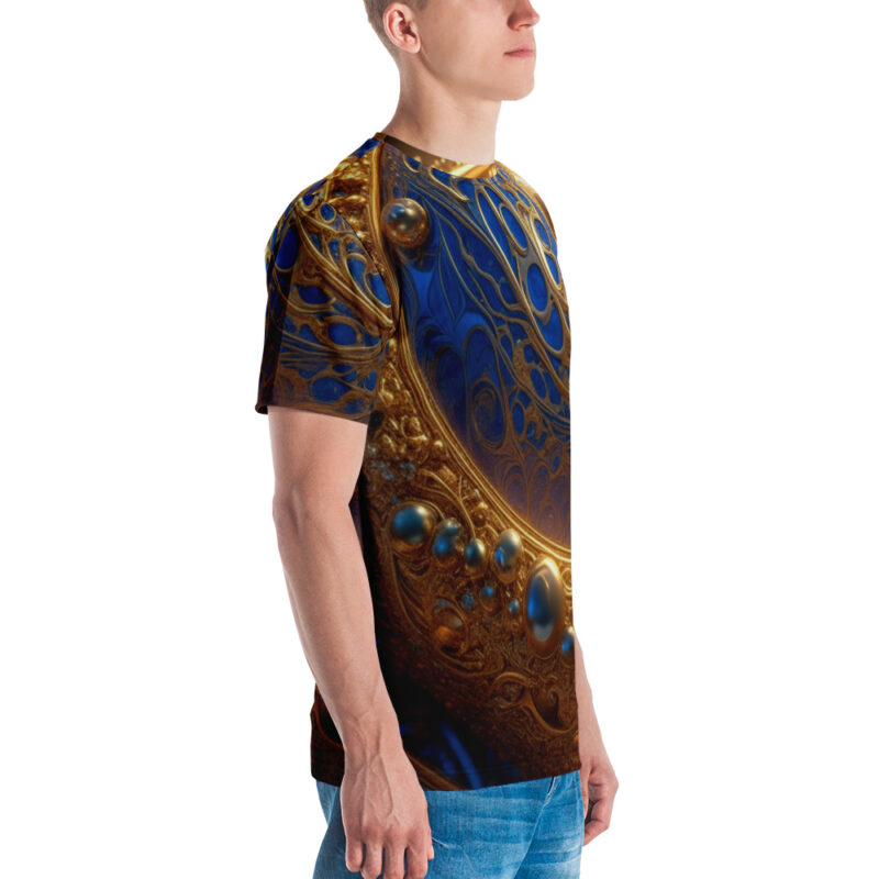 Pearl and Gold Cosmic printed Men's t-shirt by Smokin Apparel - Image 9