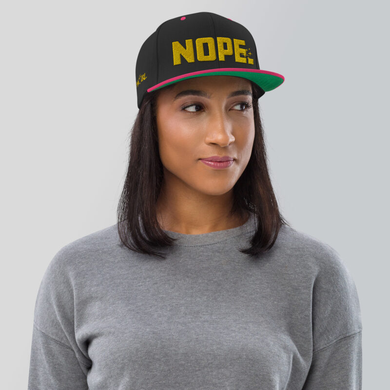 Nope. Snapback Hat - Image 30