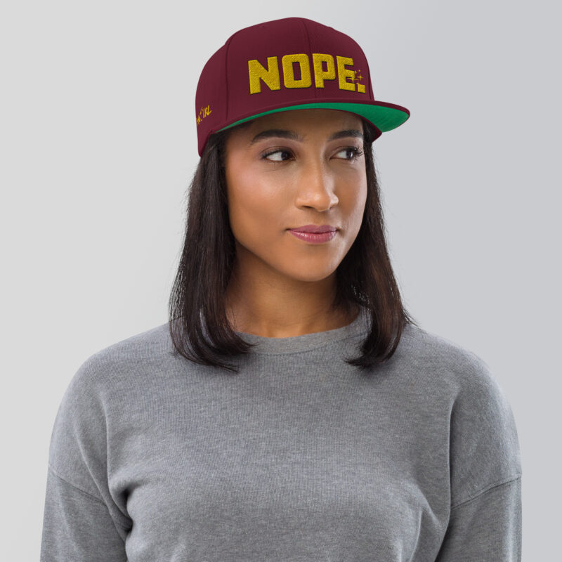 Nope. Snapback Hat - Image 34