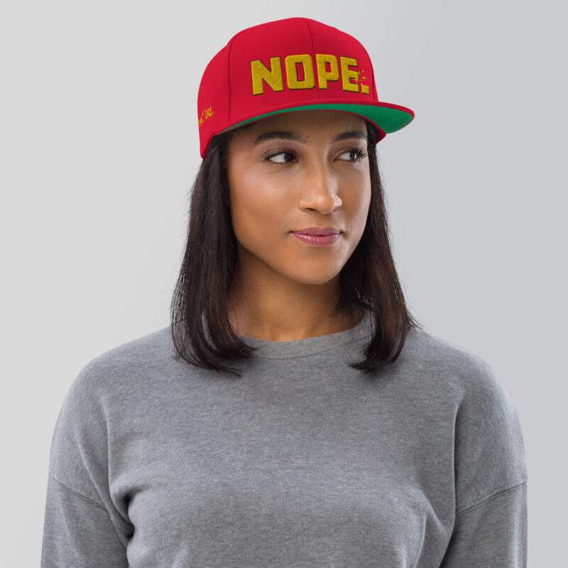 Nope. Snapback Hat - Image 41